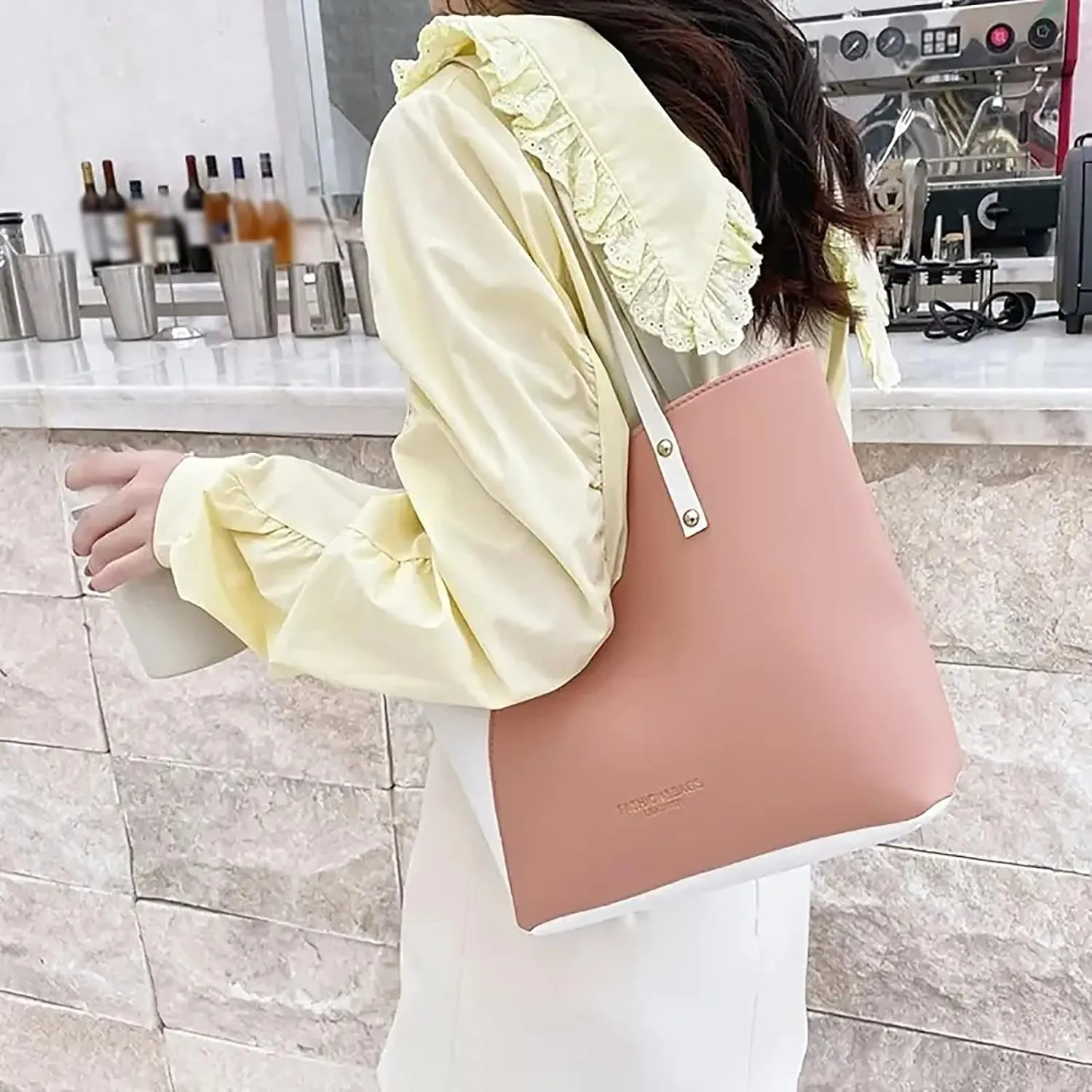 Womens Tote Bag Fashion Handbags Ladies Purse Shoulder Bags Tote Leather Bag Tote Bag with Pockets