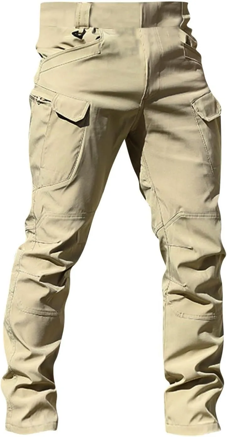 Work Pants for Men Construction Stretch Tactical Pants Multi Pockets Hiking Cargo Pant Water Resistant Trousers