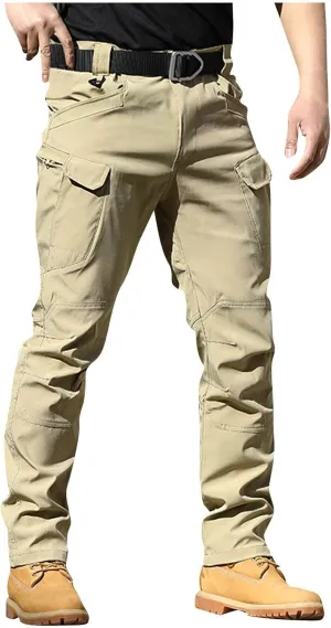 Work Pants for Men Construction Stretch Tactical Pants Multi Pockets Hiking Cargo Pant Water Resistant Trousers