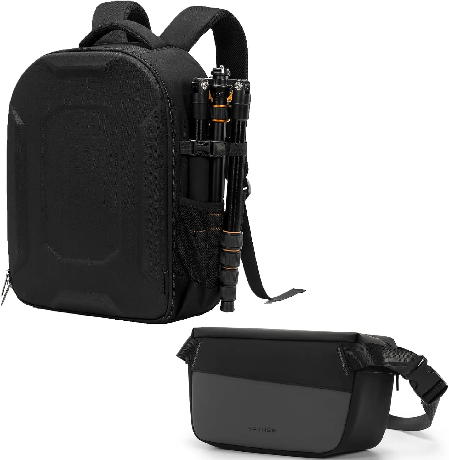 YaKuss Y19 L Hard Shell Camera Backpack, Y37 S Leather Coating Camera Sling Bag For Canon Nikon Sony SLR DSLR and Accessories