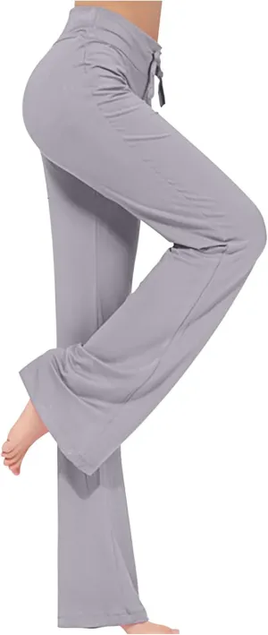 yardsong Womens Workout Pants High Waist Wide Leg Yoga Pants Flare Bootcut Soft Gym Leggings Comfy Lounge Trousers