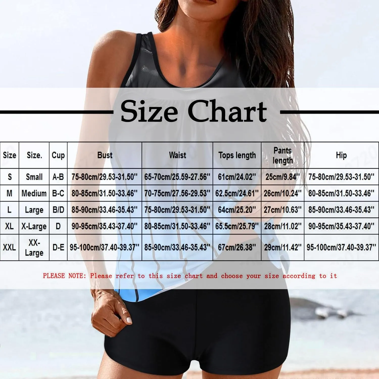 YRAETENM Tankini Swimsuits for Women Two Piece Bathing Suits Blouson Tank Top with Boyshorts Tummy Control Modest Swimsuits