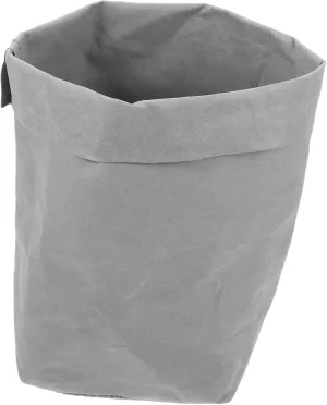 Zerodeko Kraft Paper Storage Pouch Washable Kraft Bag for Biscuits Candy Bread Fruits Vegetables Grey 12x12